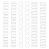 Lilaly 60 Pcs 12mm Bra Hooks for Straps 3 Styles
