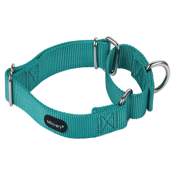 Mikivery Martingale Dog Collars Nylon Adjustable and Safety Choke Training