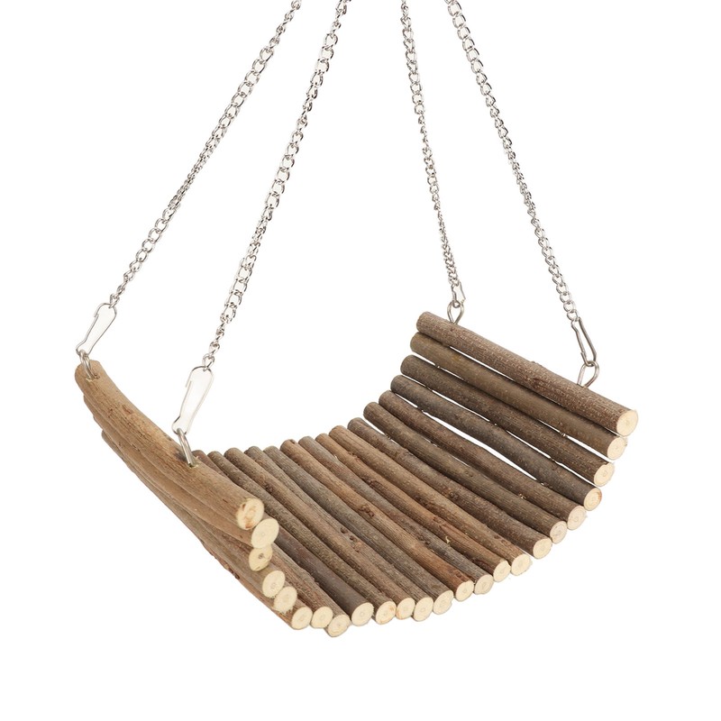 Hamster Wooden Swing Natural Large Space Climbing Playing Hamster Swing