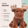 Bearington Morton The Moose Stuffed Animal, 10.5 Inch Plush Moose
