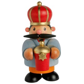 KWO Incense Smoking Figurine, Melchior, 11 cm, Wood, Multicolour, One Size