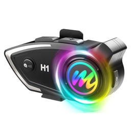 Moman H1 for Intercom Motorcycles, 1 Unit, Supports 2 People, Wireless 5.0, Hands-Free, Intercom for Motorcycles, Noise Canceling, Call Distance, 164.4 ft (500 m), Japanese Announcement, 32 Hours of Continuous Use, IP67 Waterproof, Easy Operation, CVC Speaker, Bike Helmet Intercom Headset