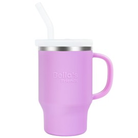 Bella's Friends Protable Mini Tumbler – Adorable 9 oz Toddler Sippy Cup with Flexible Fold‑Down Straw, Stainless Interior & Silicone Body, Leak‑Proof, Machine Washable, Ideal for Travel or At Home