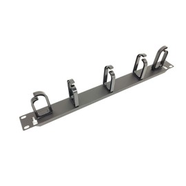 Metamas Lab - 5 Pack 1U 19” Server Rack Cable Management Panel w/D-Ring Hooks - 1U Horizontal or Vertical Wire and Cord Manager - Made in Taiwan