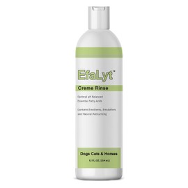 EfaLyt Pet Shampoo and Cream Rinse Set, Hypoallergenic Formula with Essential Fatty Acids, Natural Moisturizing for Pets, 12 fl oz (Cream Rinse)