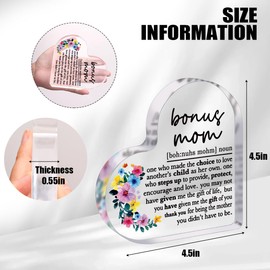 Bonus Mom Gifts for Mom Stepmother Birthday Christmas Gifts for Mother Stepmom Best Ever Bonus Mom Definition Decorative Signs & Plaques