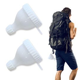 2Pcs Protein Powder Container to go Portable Supplement with Protein Powder Compartment Pill Storage Great for Workout Funnel Set Shaker Bottles Powder Supplement Storage Take to Go or Kitchen Use