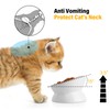 Ewenono 1 Pack White Cat Bowl with Tilted＆Elevated Design,Which Can