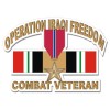 OPERATION IRAQ FREEDOM COMBAT VETERAN BRONZE STAR BUMPER STICKER DIE