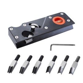 Chamfer Planer, Woodworking Plane Edge Corner Flattening Tool with 6 Cutters, 45 Degree Bevel Edge Corner Plane Manual Hand Chamfering Planer Tools