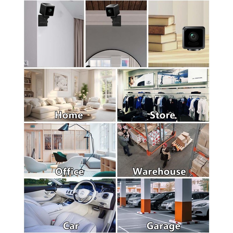 Wireless Home Camera Mini WiFi Security Camera 2K Small Cameras