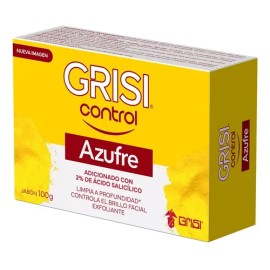 Jabón Facial Grisi Control Azufre y Ácido Salicílico para Piel Grasa con Acné
