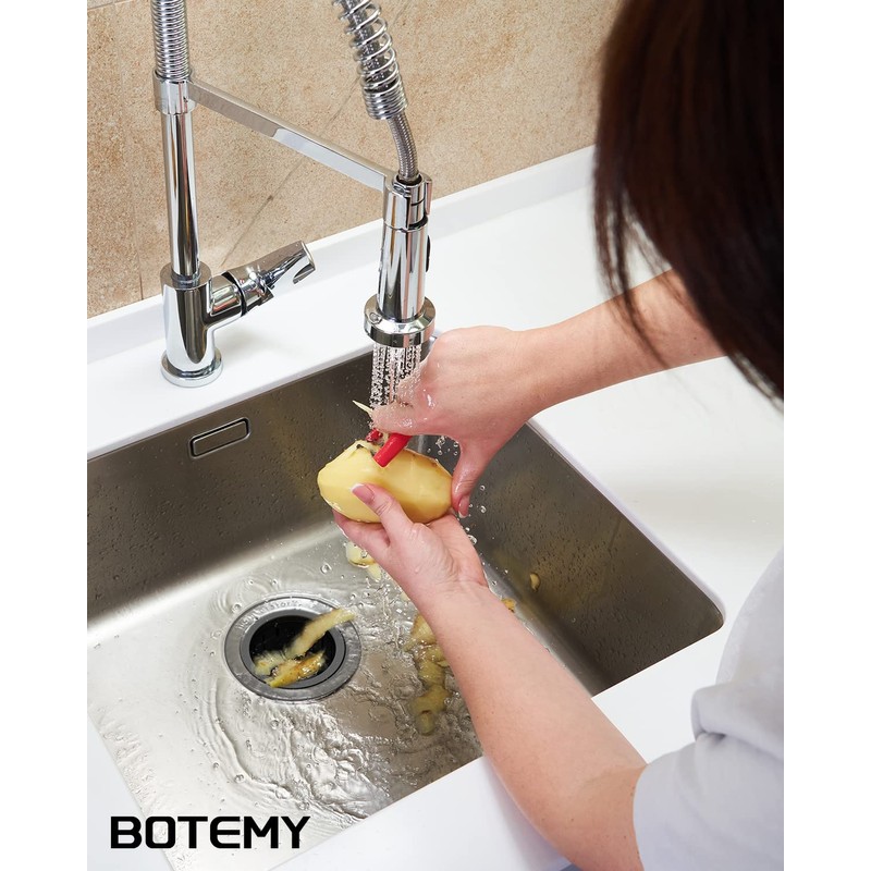 BOTEMY Extended Garbage Disposal Basket Strainer Stopper, Deep 304 Stainless