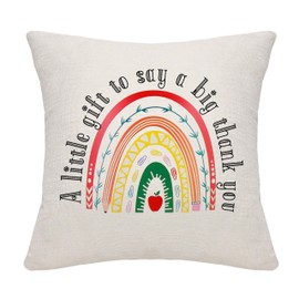 Teachers Appreciation Gift Thank You Gift A Little Gift to Say A Big Thank You Throw Pillow Covers for Teachers Graduation End of This Year Gift Birthday (Little Gift-Big Thank You)