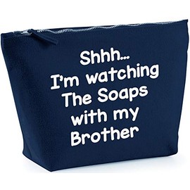 Hippowarehouse I'm watching The Soaps with my Brother printed make up cosmetic wash bag 18x19x9cm