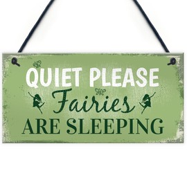 RED OCEAN Quiet Please Novelty Hanging Plaque SummerHouse Sign Garden Shed Mum Grandma Nan Home Decor Gift
