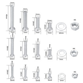 720 Pcs Nuts and Bolts Assortment Kit, M3 M4 M5 Carbon Steel Screws Bolts and Nuts and Washers Assortment Set, Assorted Cross Pan Head Machine Screws Set, with Storage Case