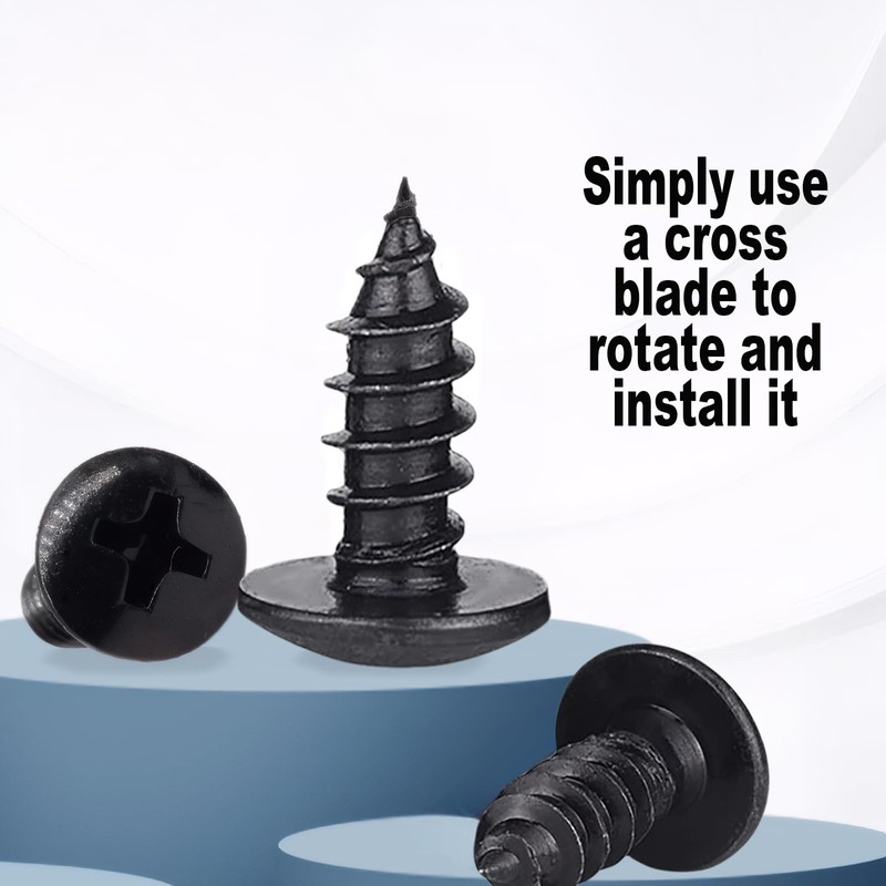 50 pcs Phillips Pan Head Self-Tapping Screw,M4 x 10mm Multi