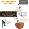 Yuzkouge Please Keep Gate Closed Sign - 2 Pack, 10”