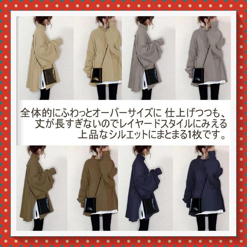 1/2 Plus Women's Sweatshirt, Tunic, High Neck, Collar, Pastel, Layered