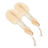 PACKOVE 2Pcs Natural Sisal Dry Bath Brushes Exfoliating Shower Scrubber