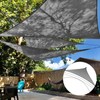 SUNLAX Custom Size Sun Shade Sail 8'x10'x12.8' Dark Grey Triangle