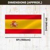 Glow Spain 5ft x 3ft Double Stitched Durable Polyester Flag