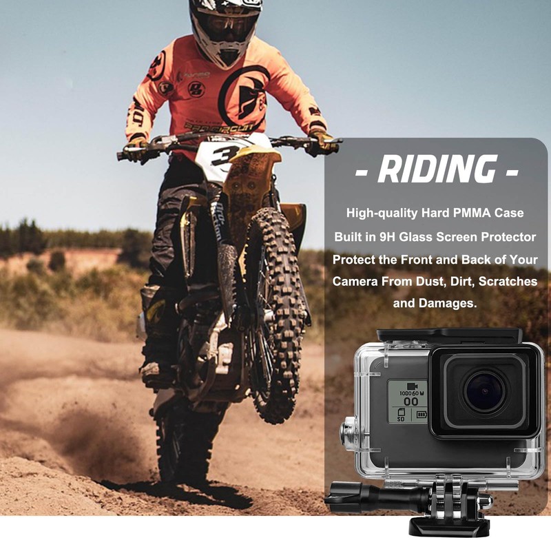 Compatible for Go Pro Hero 7 6 5 Black Waterproof