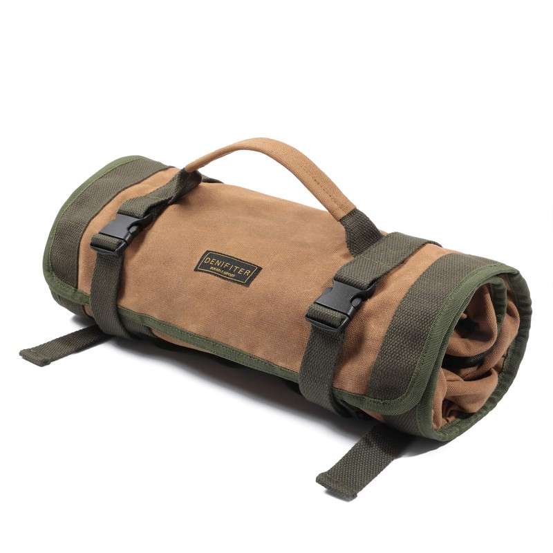 Wrench Tool Roll Bag, Heavy Duty Waxed Canvas Multi-Purpose Tool