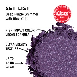 URBAN DECAY 24/7 Longwear Eyeshadow Single (Set List - Deep Purple Shimmer), High-Pigment Eye Shadow Compact, Smooth & Blendable Colors, Crease-free, Vegan - 0.06 oz