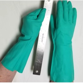 ShinersUSA Flock Lined Nitrile Glove 15-Mil 12" Small Chemical Resistant Cs/144 pr (148040)