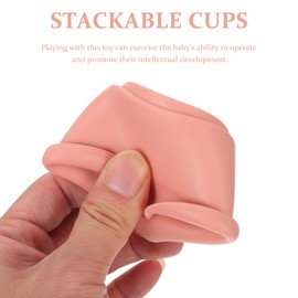 Alasum 7pcs Stacking Cups Stacking Toys Children Stacking Toy Bathing Stackable Toys Infant Toys Kids Toys Baby Bath Toys Bathing Plaything Stacked Cups to Stack Toddler Silica Gel Blocks