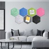Set of 10 Hexagon Felt Pinboard Tiles + 50 Push