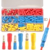 200pcs Bullet Connectors Male and Female, Bullet Wire Terminals Crimp