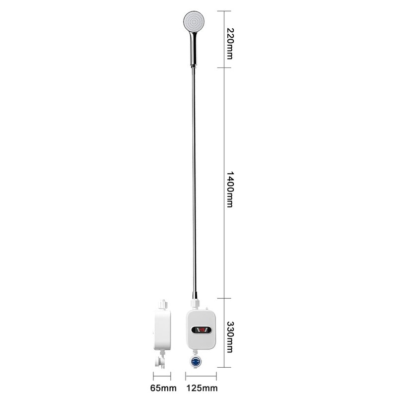 Vislone Instant Water Heaters LCD Digital Display Thermostatic Shower Water