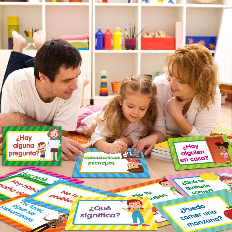 OBUSATT 15Pcs Spanish Poster Set Spanish Theme Learning Poster Study