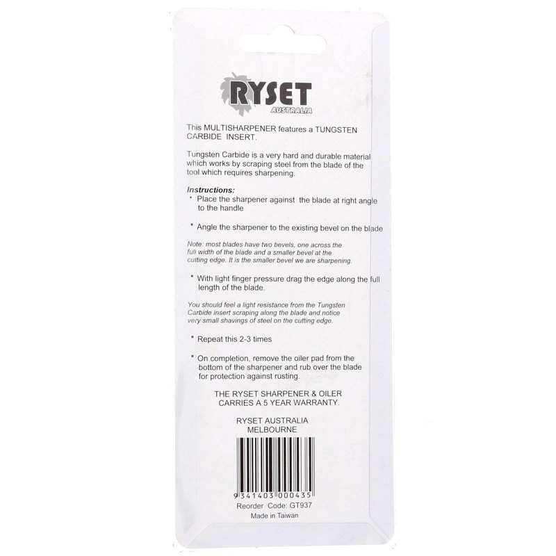 RYSET Australia GT937 Tool Sharpener, Red/Black, One Size