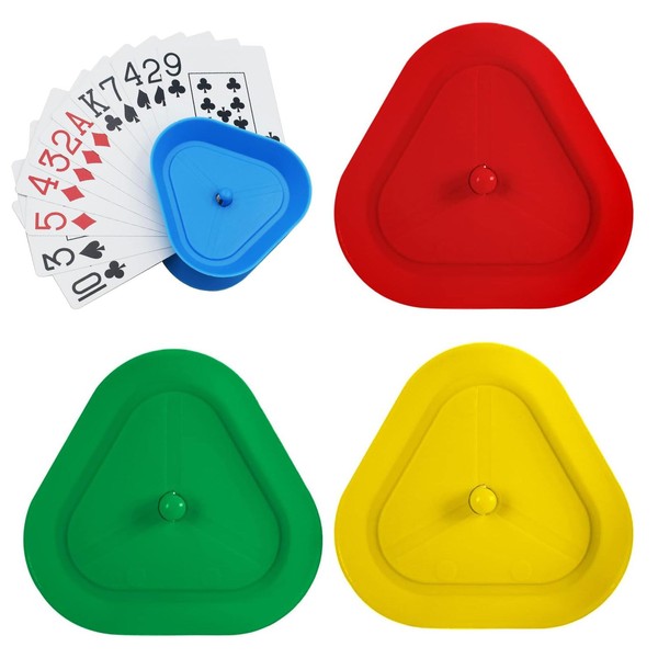 Plastic Playing Card Holder, Card Game, 4 Pieces Hands-Free Card