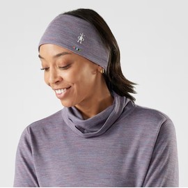 Smartwool Standard Thermal Merino Reversible Headband, Chalk Violet Heather-Nightfall Blue, One Size