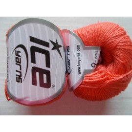 Ice Yarns Merino Soft wool blend yarn, salmon  lot of 2 (192 yds ea)