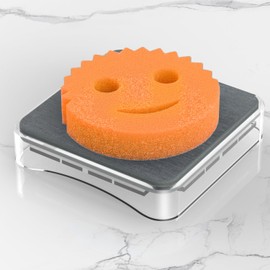 Acrylic Bathroom Soap Dish with Fast-Drying Diatomite Board - Instant Dry Sink Caddy, Sink Organizer, Sponge Holder, Stone Drying Tray, Countertop Tray, Soap Tray, Soap Saver for Bathroom and Kitchen