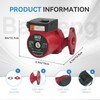 BACOENG 110V Flanges Hot Water Recirculating Pump, 3-Speed Switchable NTP