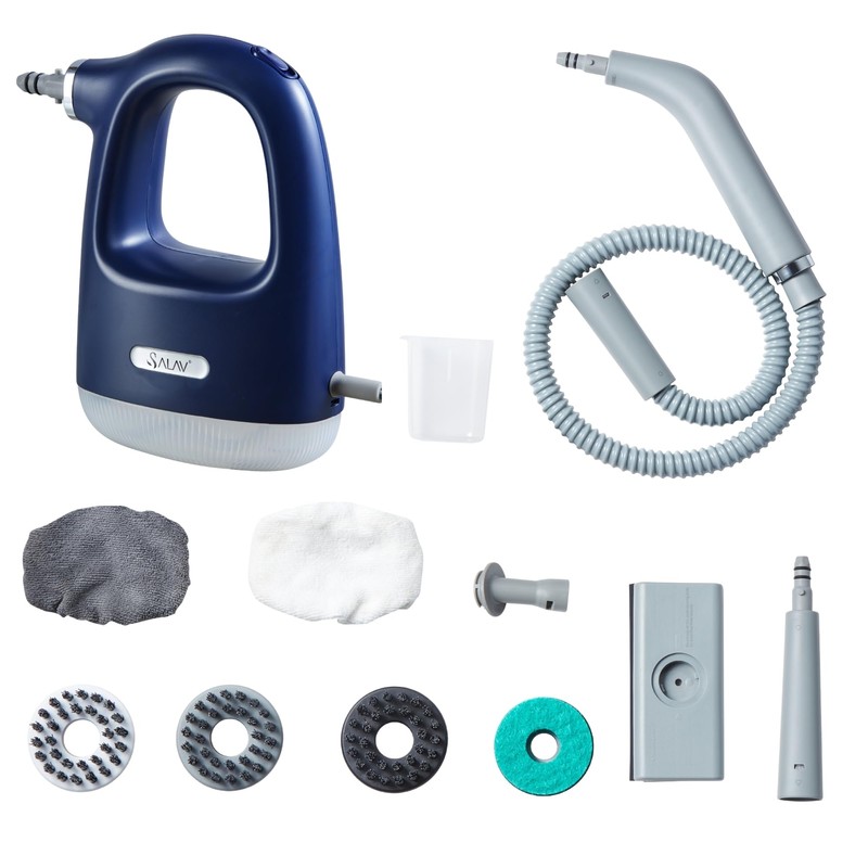 SALAV CS-100 CleanSteam Compact Steam Cleaner, Handheld Cleaner with 10pc