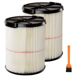2 PCS Replacement Filter for Craftsman CMXZVBE38754 (Red Stripe) High Efficiency Wet Dry Vac Filter for 5-20 Gallon Shop Vacuums Compatible with Part #009-38754
