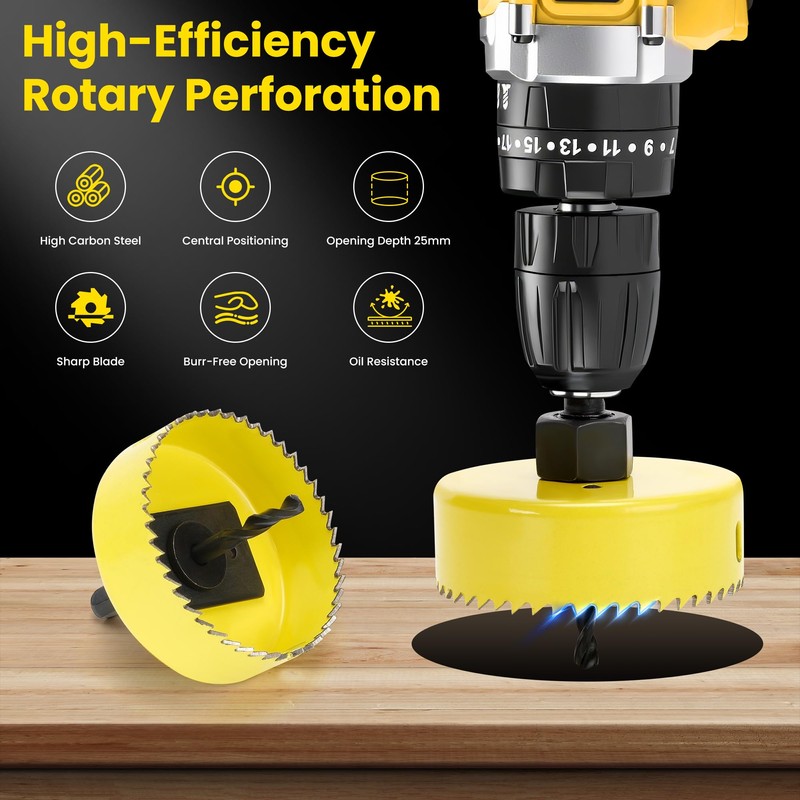 REKCKRUL 17PCS Premium Hole Saw Kit, Hole Saw Set with