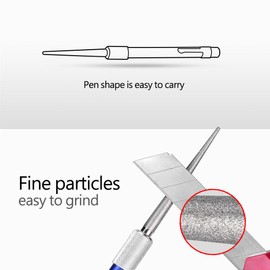 Diamant Schleifstein Wetzstein Abziehstein Diamant Schärfer Stift Stock Pen Stick tragbare Tasche Diamant Messerschärfer Mehrzweck Schleifstein versenkbarer Stift Art Bleistiftspitzer Werkzeug für Jag