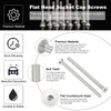 PATIKIL M6 x 100mm Flat Head Socket Cap Screws, 10