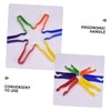 KOMBIUDA Safe Plastic Tweezers 6pcs Bead Tweezers for DIY Craft