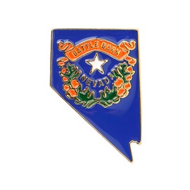 Nevada State Shaped Map Lapel Metal Pin Enamel Brooch Keepsake Beautifully Designed for Backpack Hat