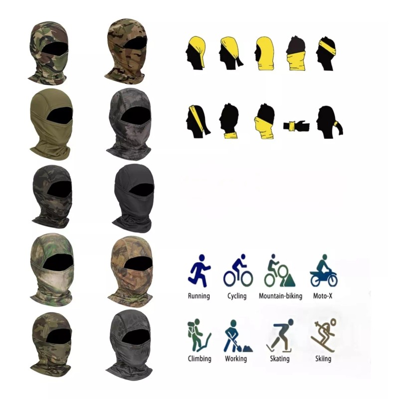 Generic 4 Piezas Balaclava/capuchas Pasamontañas/capuchas